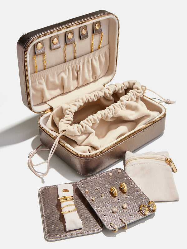 Rectangle Jewelry Storage Case - Metallic Rectangle Storage