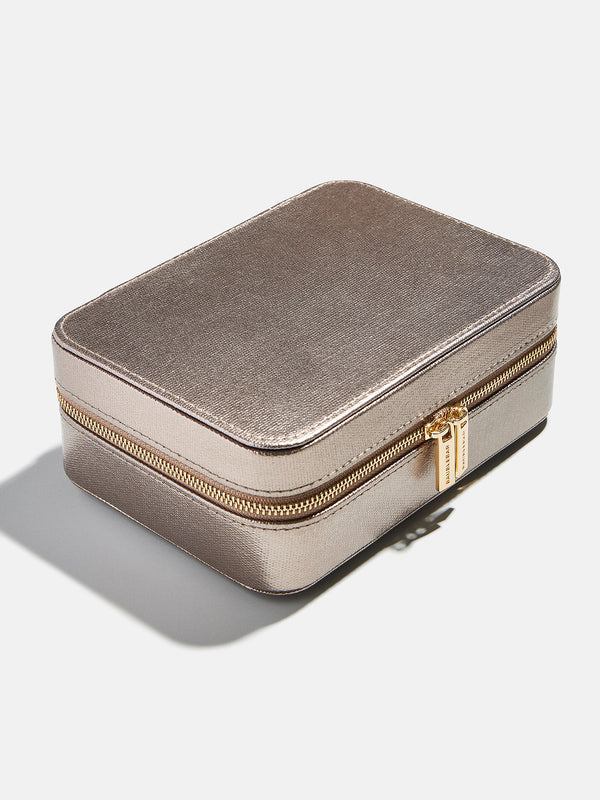 Rectangle Jewelry Storage Case - Metallic Rectangle Storage