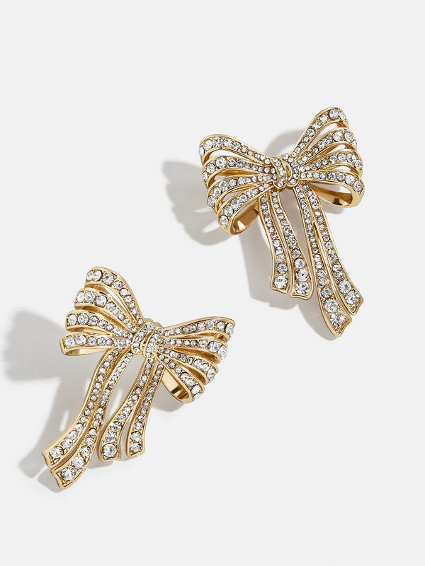 That's A Wrap Earrings - Clear/Gold