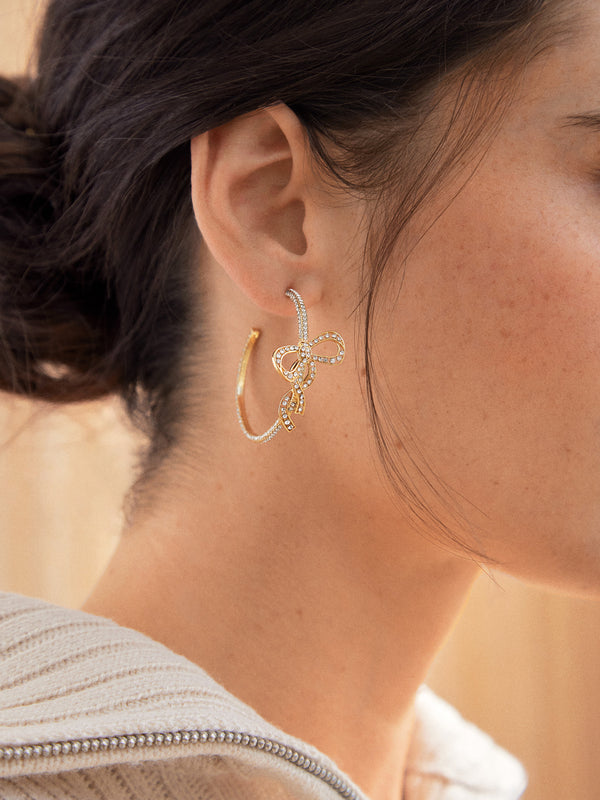 Tangled Up Earrings - Clear/Gold