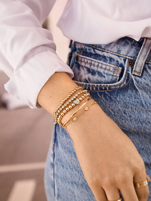 Heart Of Gems Pisa Bracelet - Clear/Gold