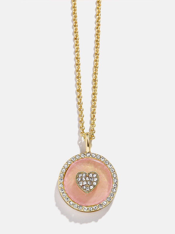 Semi-Precious Custom Medallion - Rose Quartz