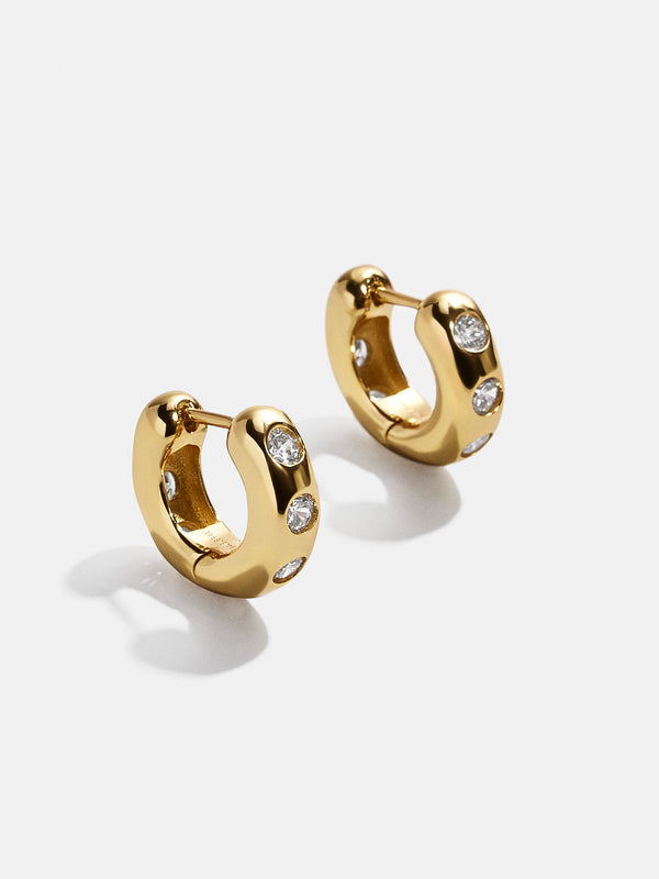 Sydney 18K Gold Earrings - Clear/Gold
