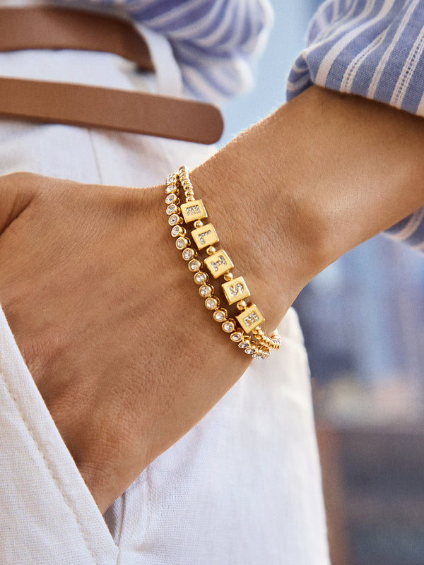 Golden Custom Pisa Bracelet - Clear/Gold