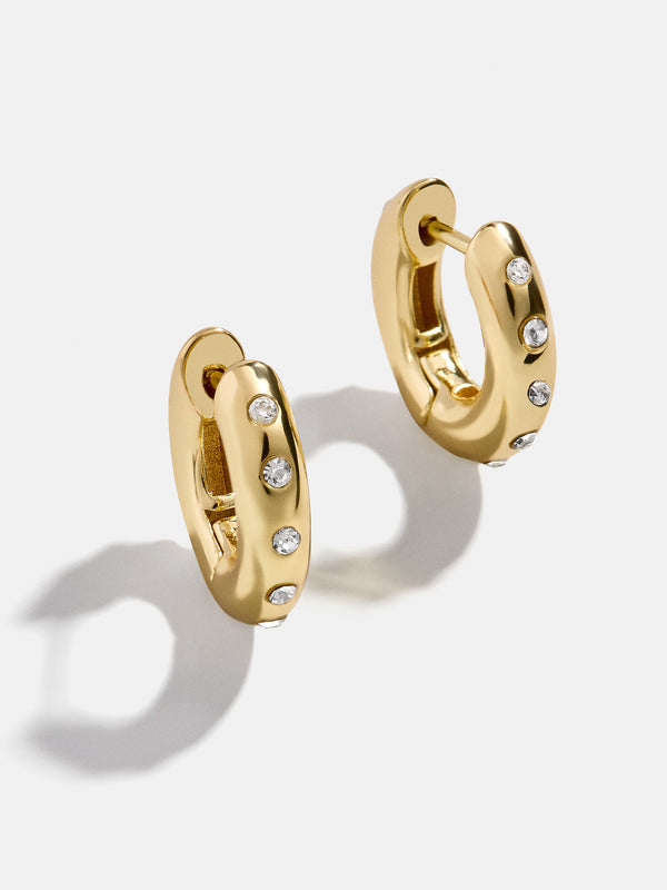 Megan Earrings - Clear/Gold