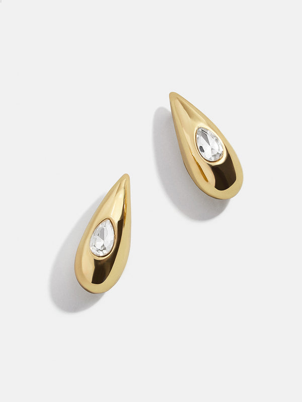 Eliana Earrings - Clear/Gold