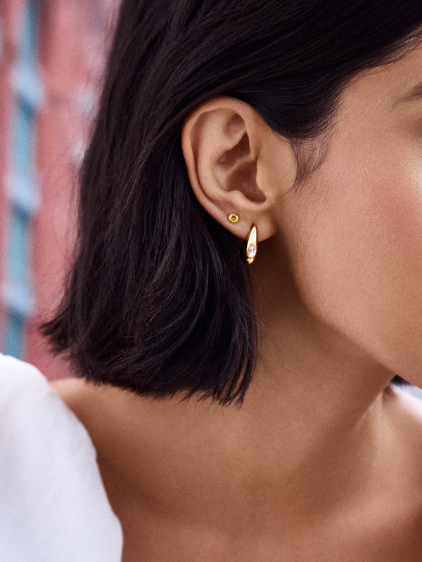 Eliana Earrings - Clear/Gold