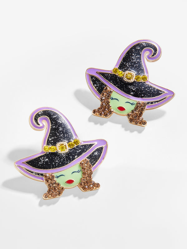 Bad Witch Behavior Earrings - Black