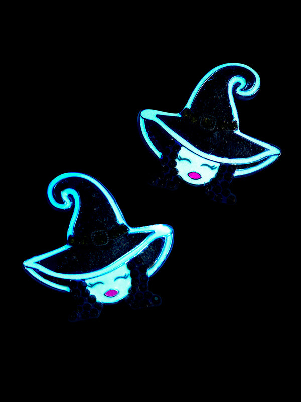 Bad Witch Behavior Earrings - Black